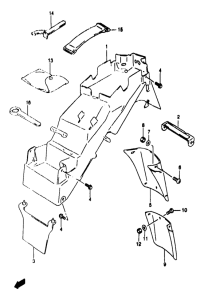 GSF1200S (ABS) Заднее крыло