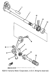 IT250K Shift shaft - pedal