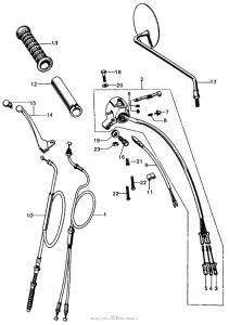 CL450 Right handle switch + right cable + right lever