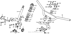 XL75 Handlebar + top bridge + stem
