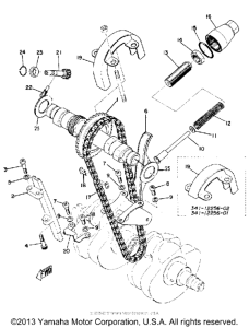TX750 Camshaft - chain tensioner