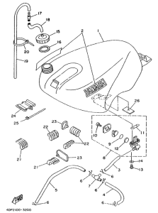 TZ250 Топливный бак