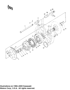 KZ1000 Rear hub / chain