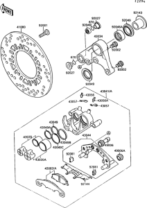 ZX1000 Задний тормоз