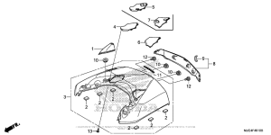 GL1800B Rear Center Top Cover