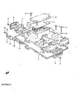 GSX1100 Крышка головки цилиндров
