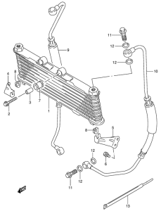 GSX600 Масляный радиатор