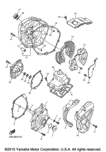 YZF-R1 Крышка картера двигателя