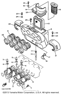 XJ700XN Воздушный фильтр