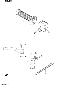 GS1100 Right handle switch