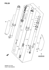 RM250 Передняя вилка