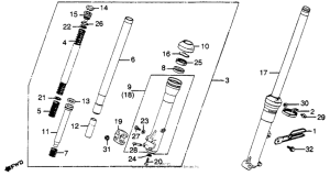 XL500S Xl500s front fork 79-81