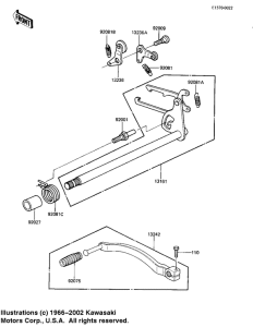 KZ250 Переключатель передач