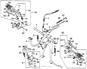  Brake pedal + stand + step
