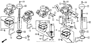 CB750 Carburetor comp. parts