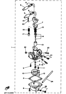 PW50 PW50E Carburetor assy