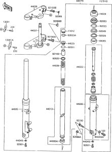VN1500 Передняя вилка