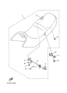 TDR125 Сиденье