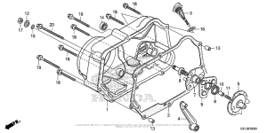 CRF50F Крышка картера правая