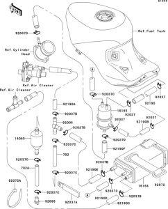 ZX1100 Испарительная система топлива