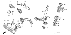 CB125T Steering stem / horn