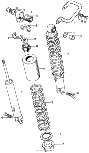 CB350 Rear shock absorber k4