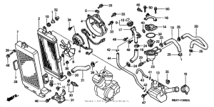 VT750C Радиатор