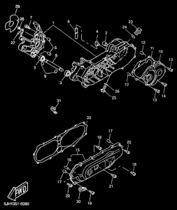 CW50RS Картер двигателя