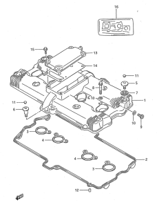 GSX750 Крышка головки цилиндров