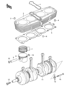 KZ1000 Cylinder / pistons / crankshaft
