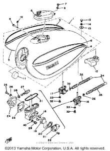 XS650D Топливный бак