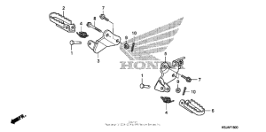 CRF100F Подножки