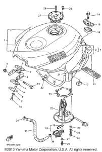 YZF750RF Топливный бак