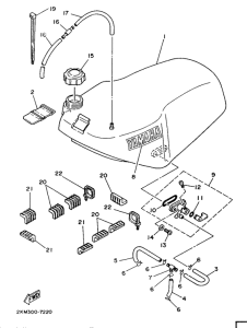 TZ250T Топливный бак
