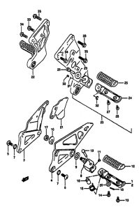 GSX-R1100 Подножки