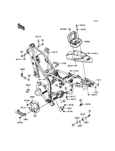 KLX250 フレームフィッティング