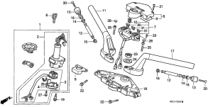 NTV650 Handle pipe / top bridge