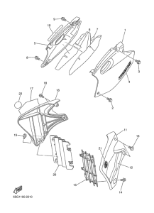 YZ250F Боковые обтекатели