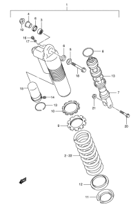 RM250 Задние амортизаторы