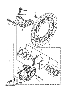 XVS1100 XVS11W Задний суппорт