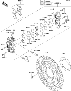 ZX1400 Передний тормоз