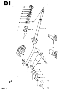 CS80 Вилка передней оси