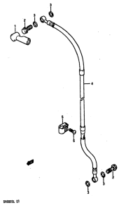 DR800 Передние тормозные трубки