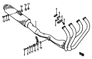 GSX-750 Muffler comp