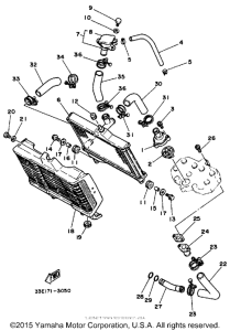 RZ350L Радиатор и Патрубки