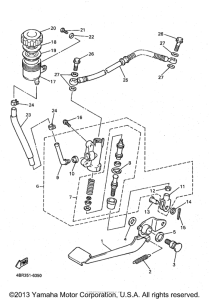 XJ600SK Задний торм цилиндр