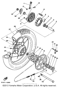 XT250K Переднее колесо