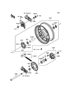 ZX1400 Задняя ступица колеса