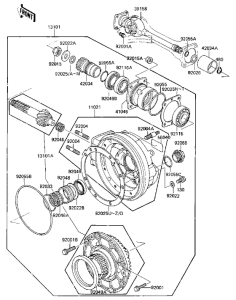 ZN1300 Drive shaft / final gears