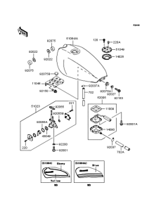 ZR400 Топливный бак